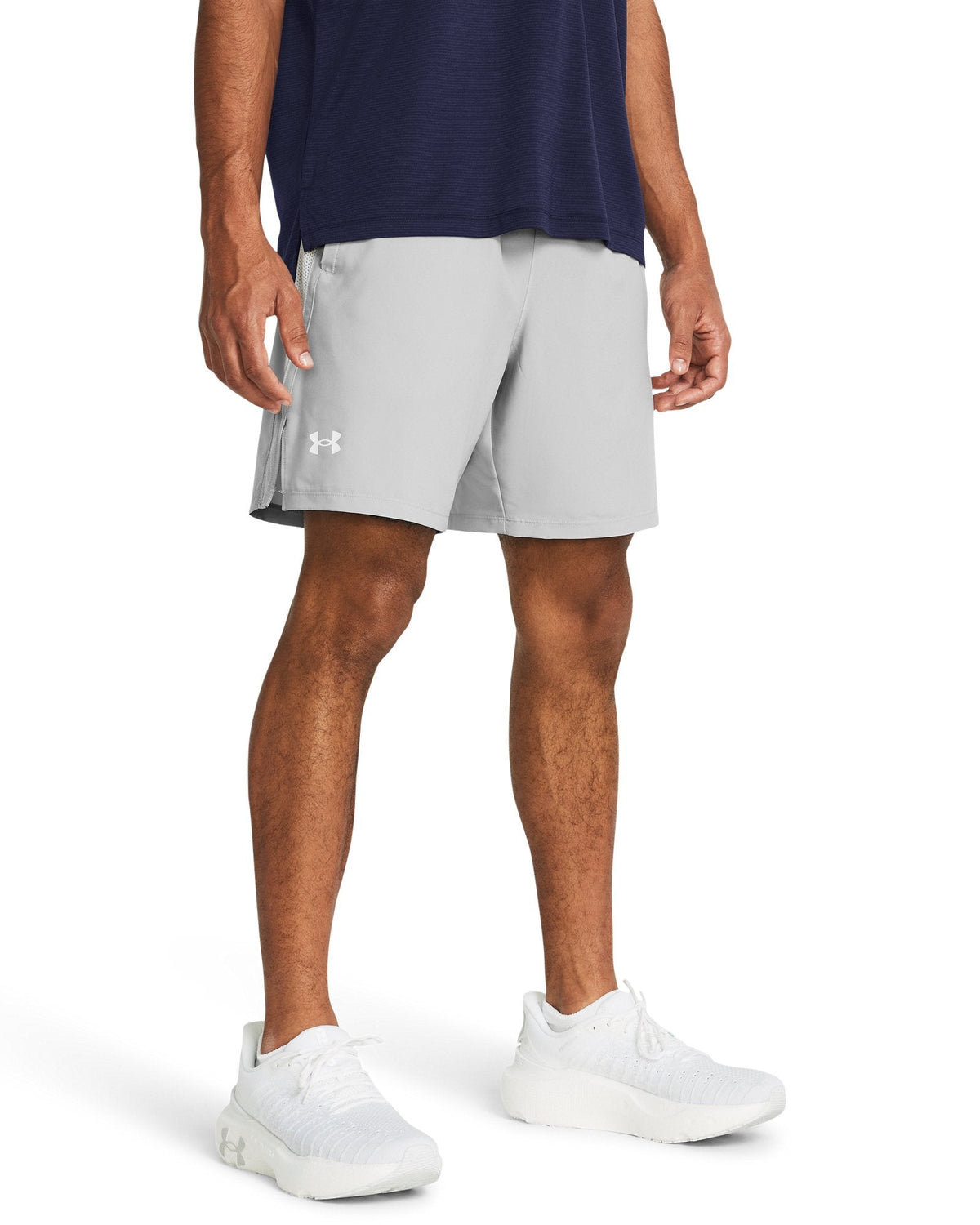 UA Launch Unlined Men's 7" Shorts - Gray