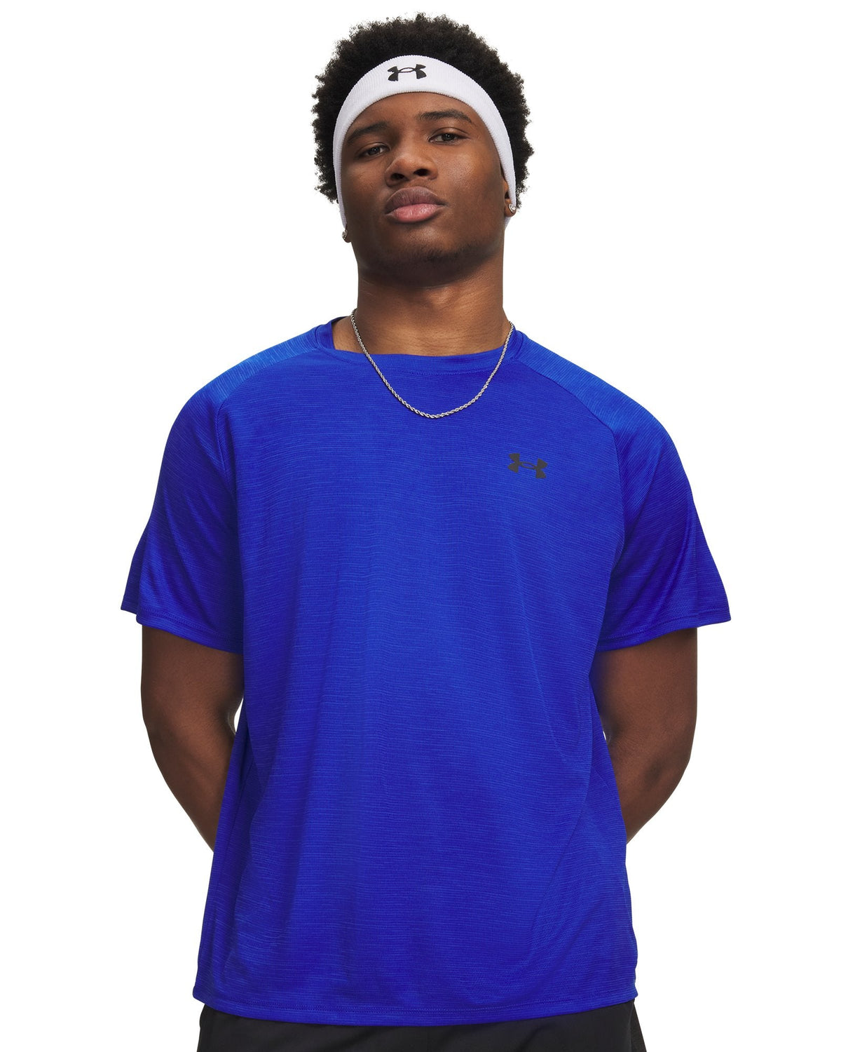 UA Tech™ Textured Men's Short Sleeve - Blue