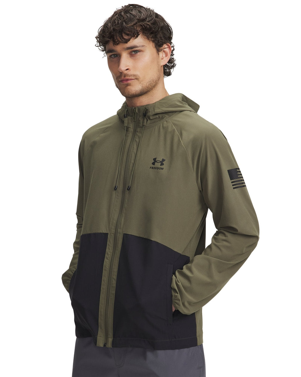 UA Freedom Men's Windbreaker Jacket - Green