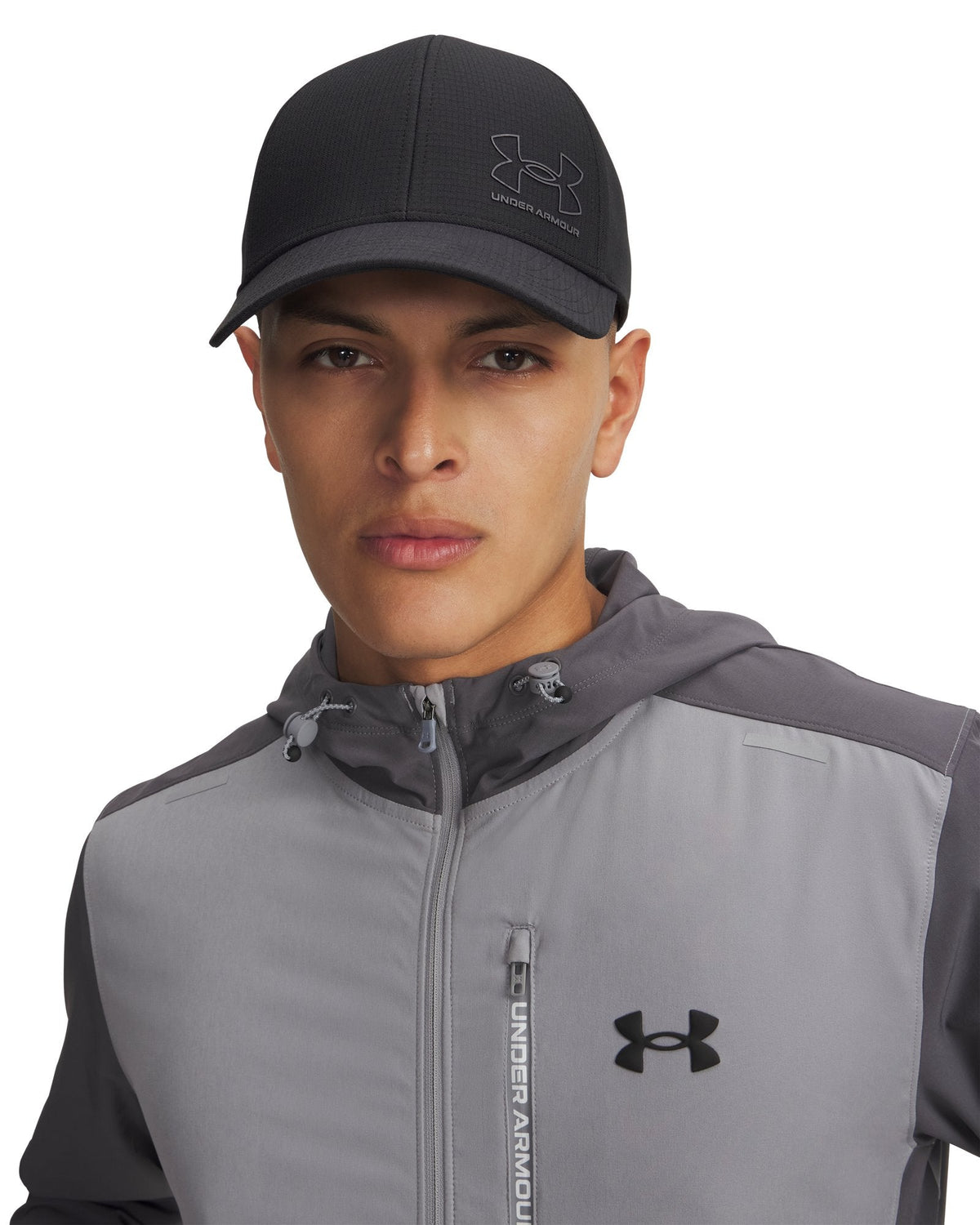 UA ArmourVent Low Men's Stretch Fit Cap - Black
