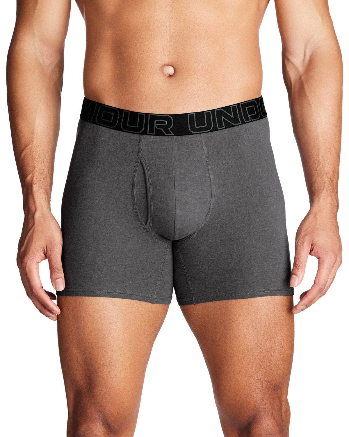 UA Performance Cotton Men's 6" 3-Pack Boxerjock® - Gray