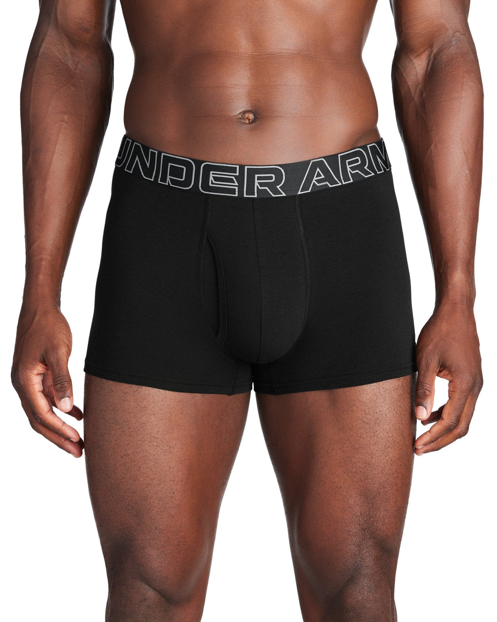 UA Performance Cotton Men's 3" 3-Pack Boxerjock® - Black