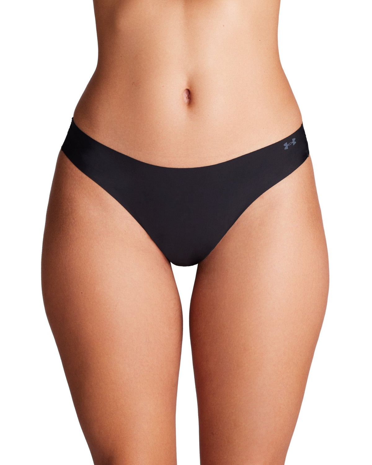 UA Pure Stretch Women's 3-Pack No Show Thong - Black