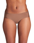 UA Pure Stretch Women's 3-Pack No Show Hipster - Brown