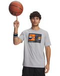 UA Basketball Icon Men's Short Sleeve - Gray