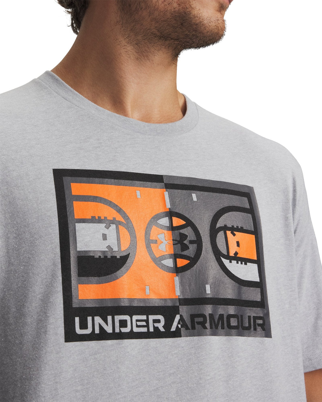 UA Basketball Icon Men's Short Sleeve - Gray
