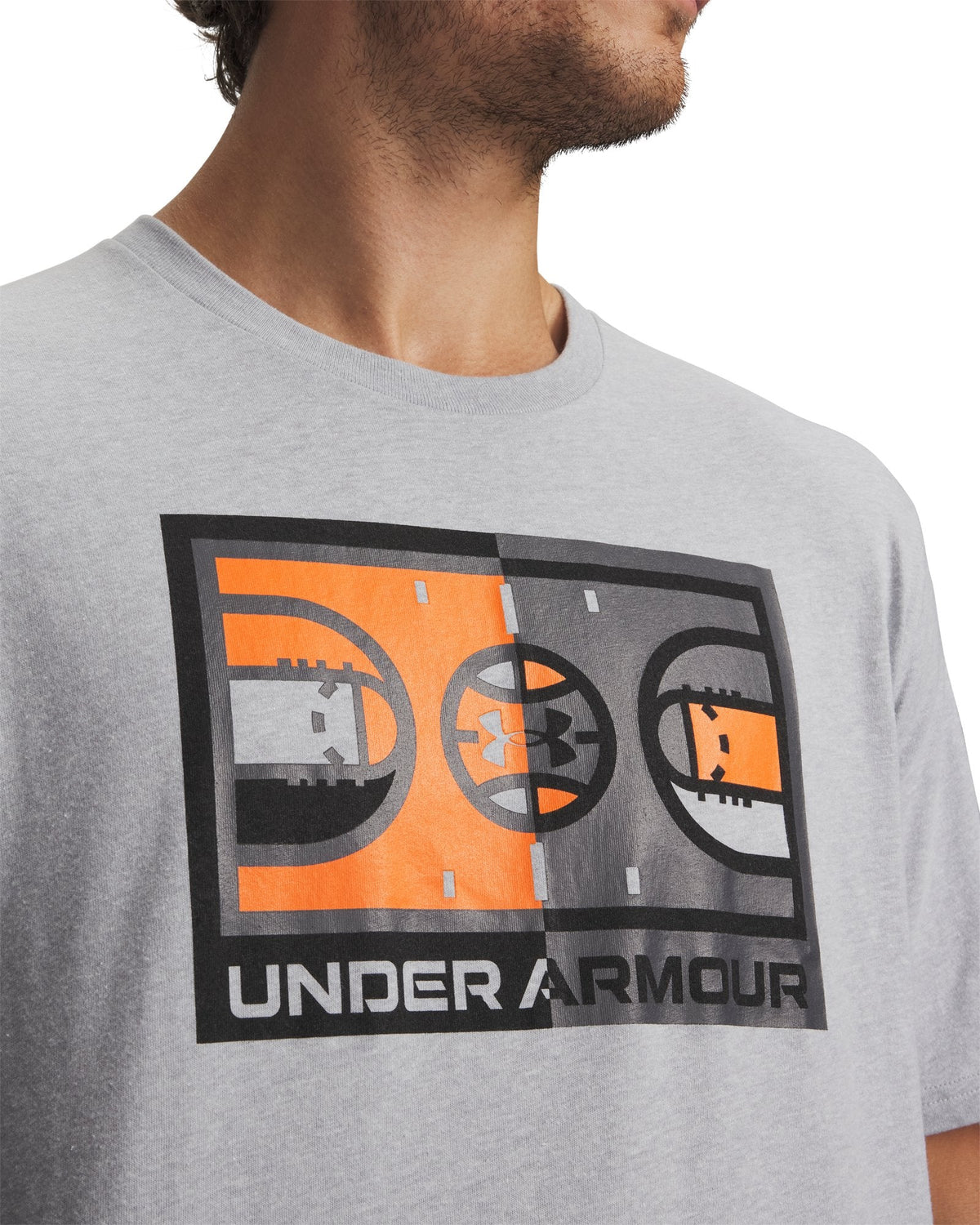 UA Basketball Icon Men's Short Sleeve - Gray