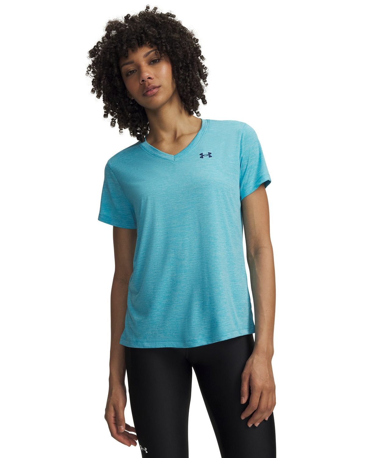 UA Tech™ Twist Women's V-Neck Short Sleeve - Blue