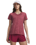 UA Tech™ Twist Women's V-Neck Short Sleeve - Red
