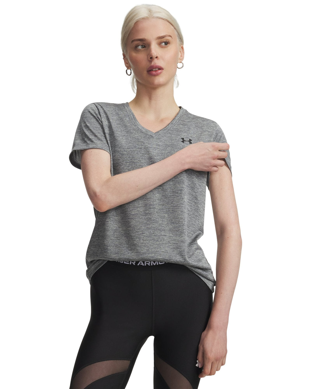 UA Tech™ Twist Women's V-Neck Short Sleeve - Green