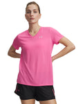 UA Tech™ Women's V-Neck Short Sleeve - Pink
