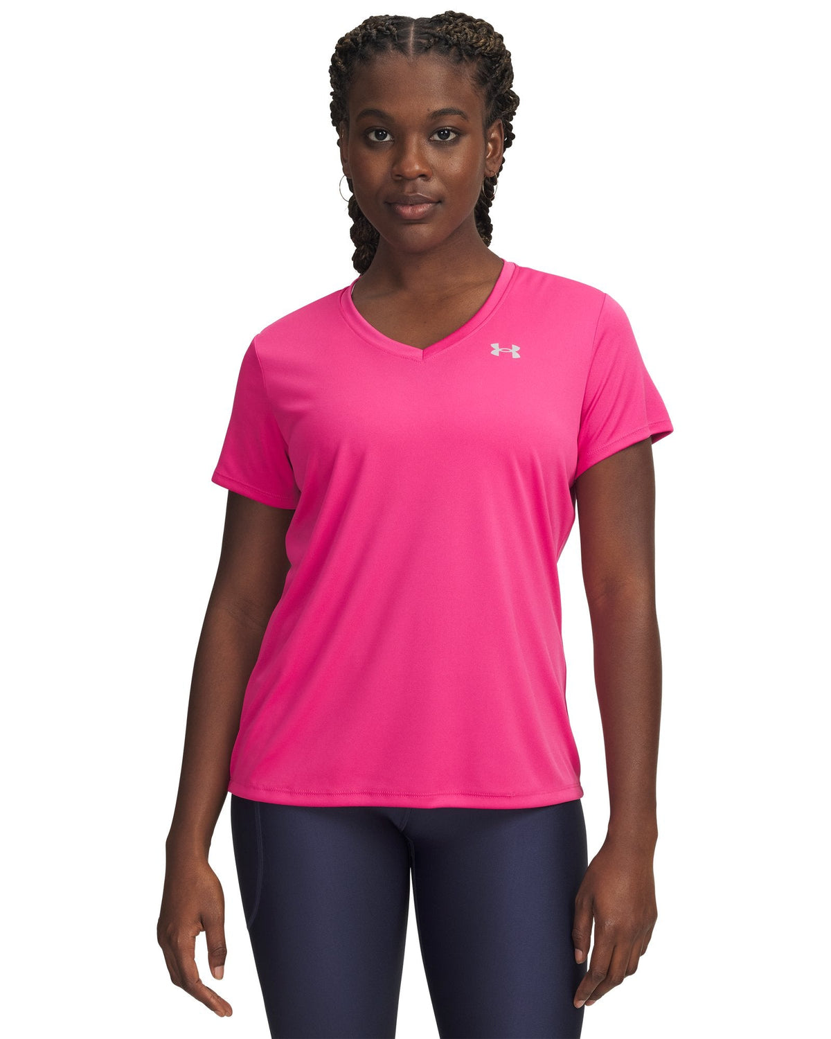 UA Tech™ Women's V-Neck Short Sleeve - Pink
