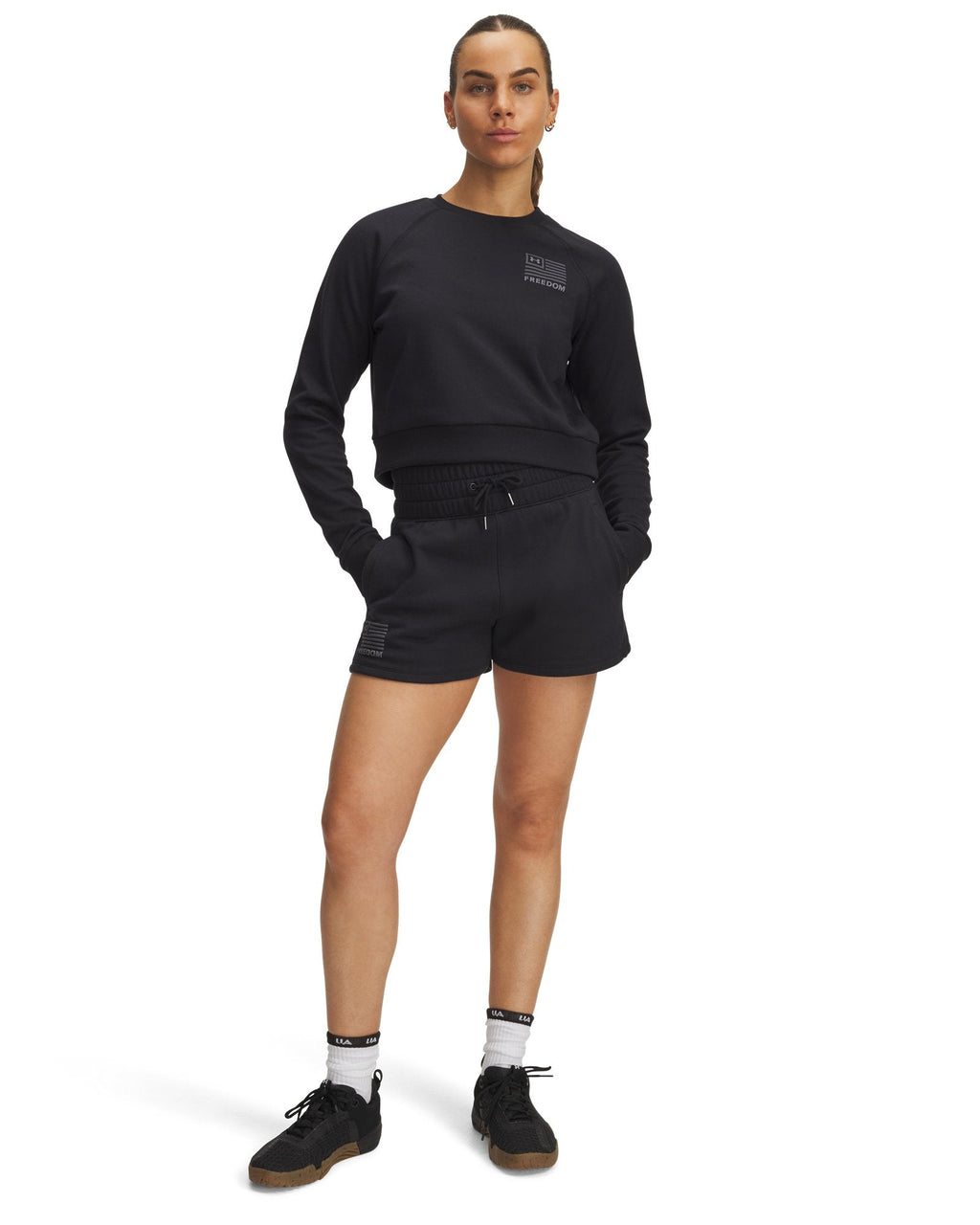 UA Freedom Fleece Women's 3" Shorts - Black