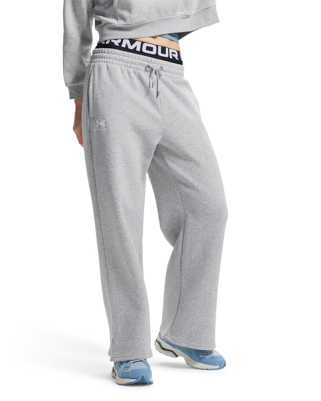 UA Icon Fleece Women's Wide Leg Pants - Black