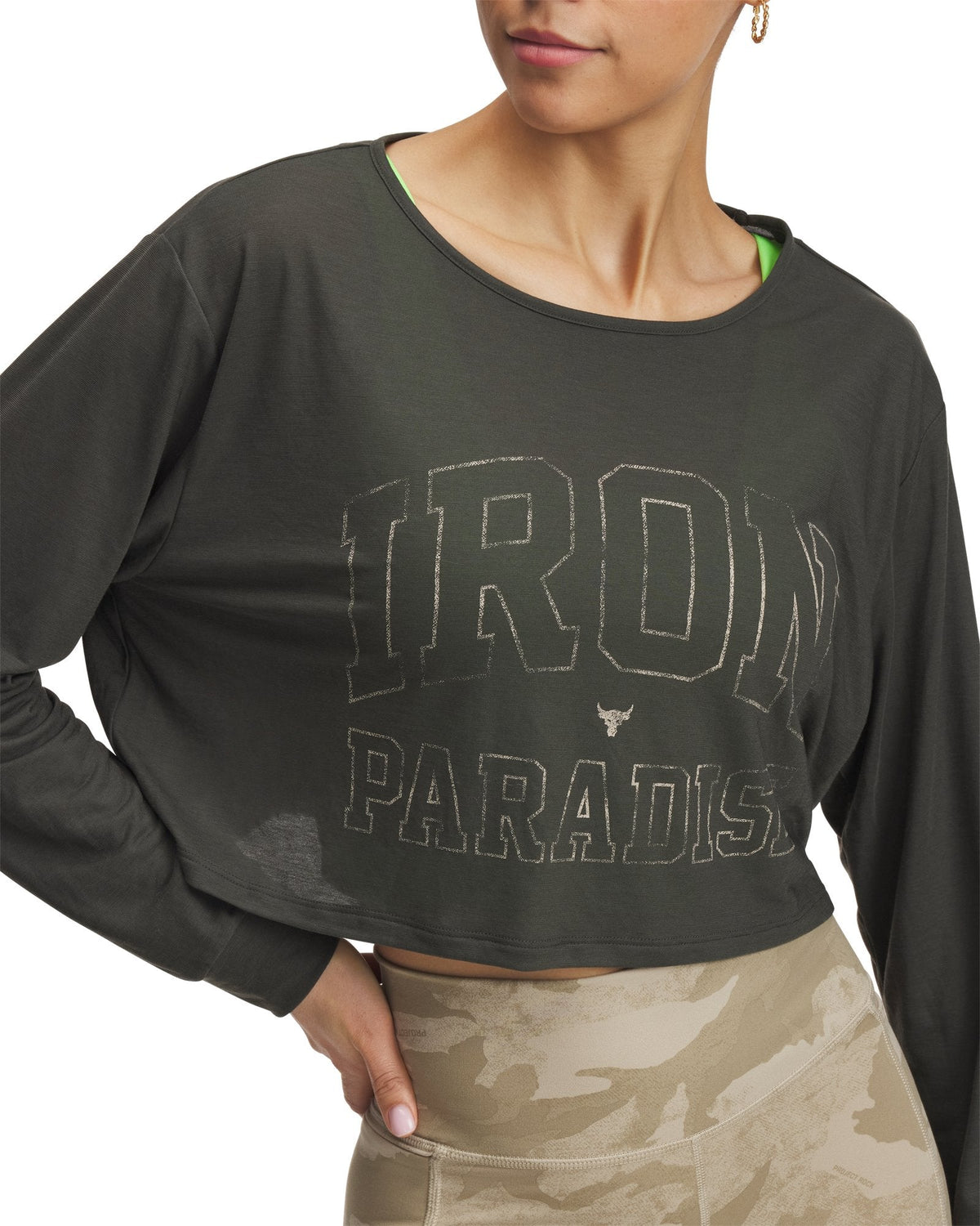 Project Rock Iron Paradise Women's Long Sleeve - Green