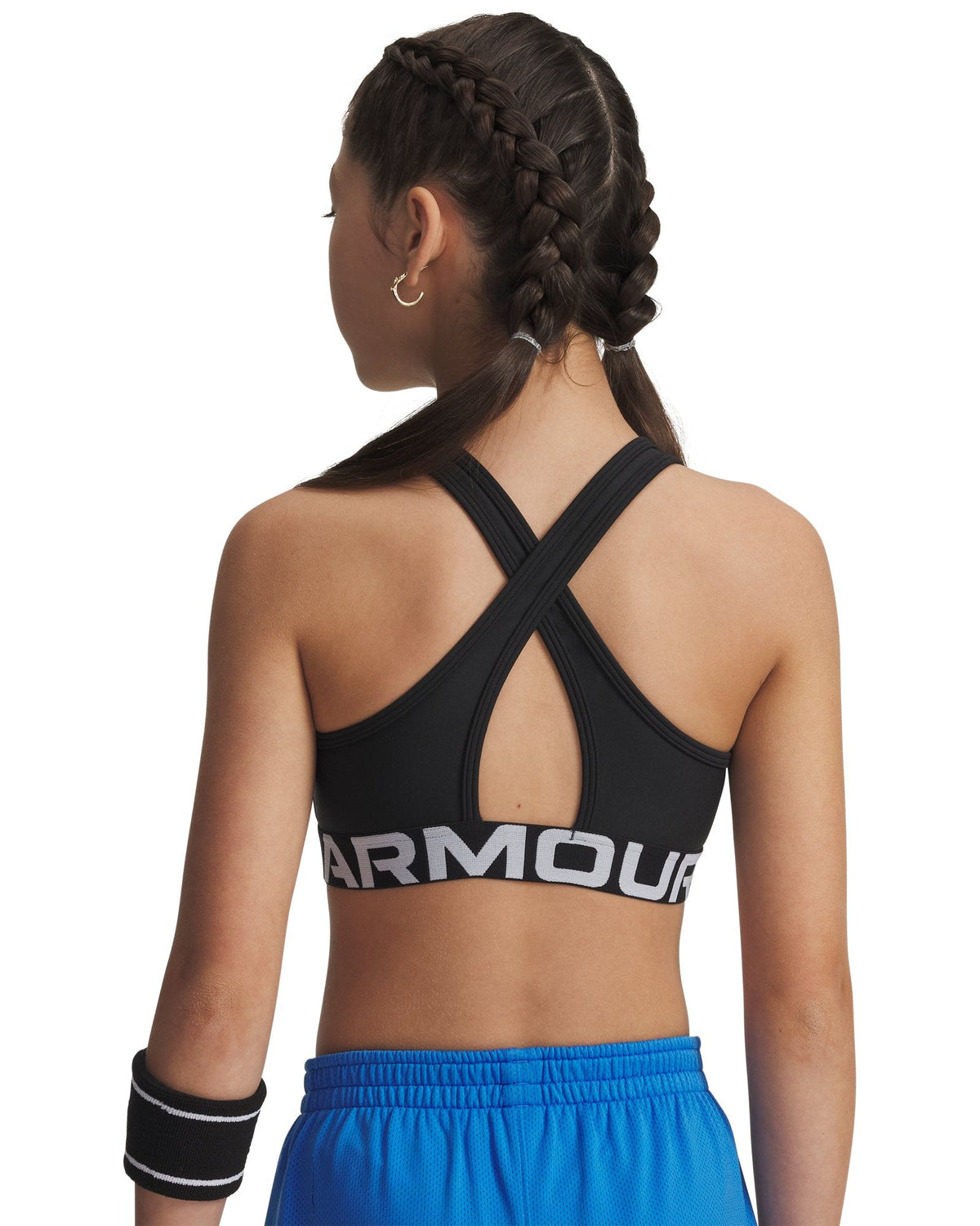 UA Crossback Girls' Sports Bra - Black
