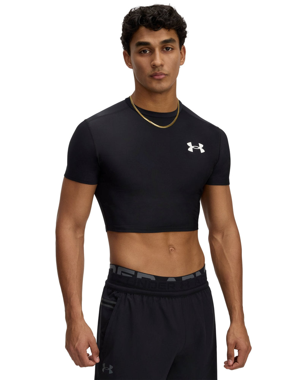 HeatGear® OG Compression Men's Crop Short Sleeve - Black