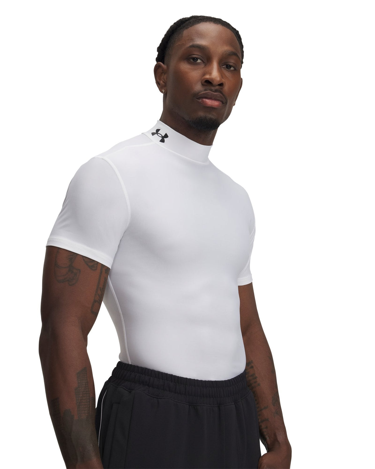 HeatGear® OG Compression Men's Mock Short Sleeve - White