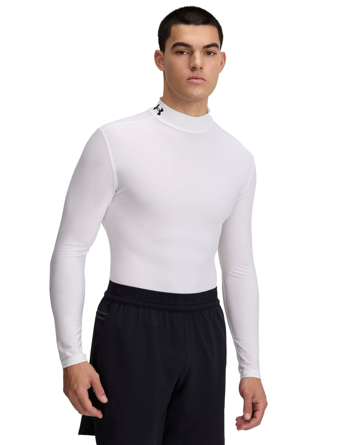 HeatGear® OG Compression Men's Mock Long Sleeve - White