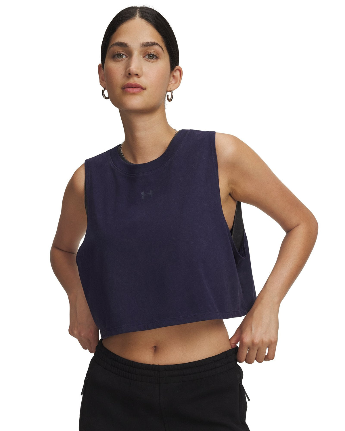 UA Wash Women's Crop Tank - Blue