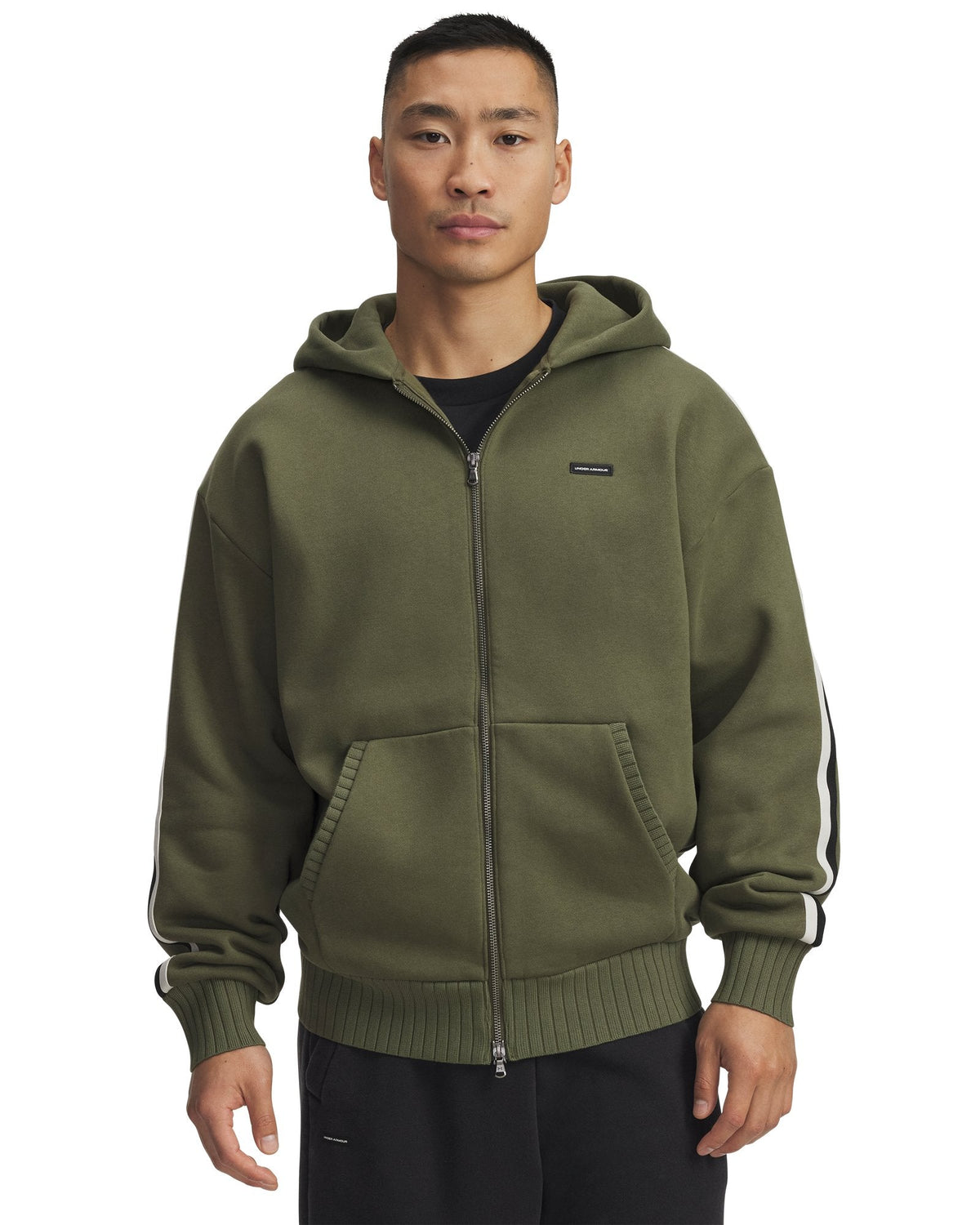UA Icon Heavyweight Rib Men's Full Zip - Green