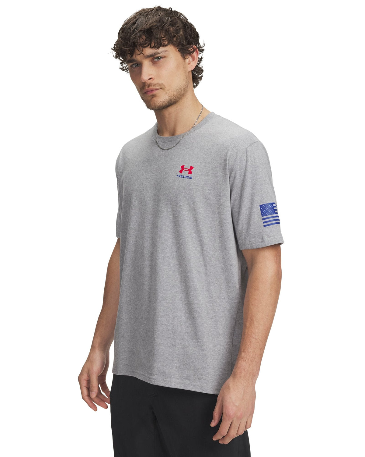 UA Freedom Flag Men's T-Shirt - Gray