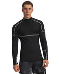 UA Cold Weather Grid Men's Long Sleeve Mock - Black