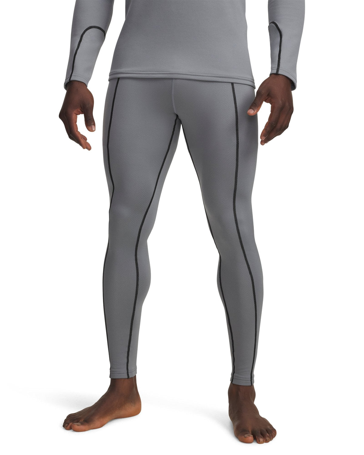 UA Cold Weather Grid Men's Leggings - Gray