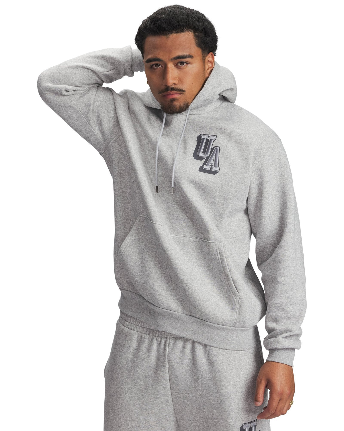 UA Icon Fleece Graphic Men's Hoodie - Gray