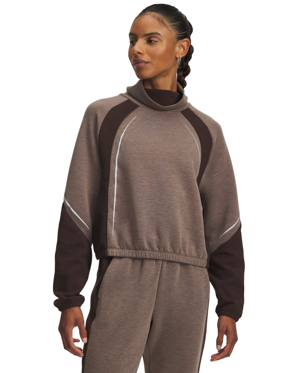 UA HB Cold Weather Women's Long Sleeve Mock - Brown