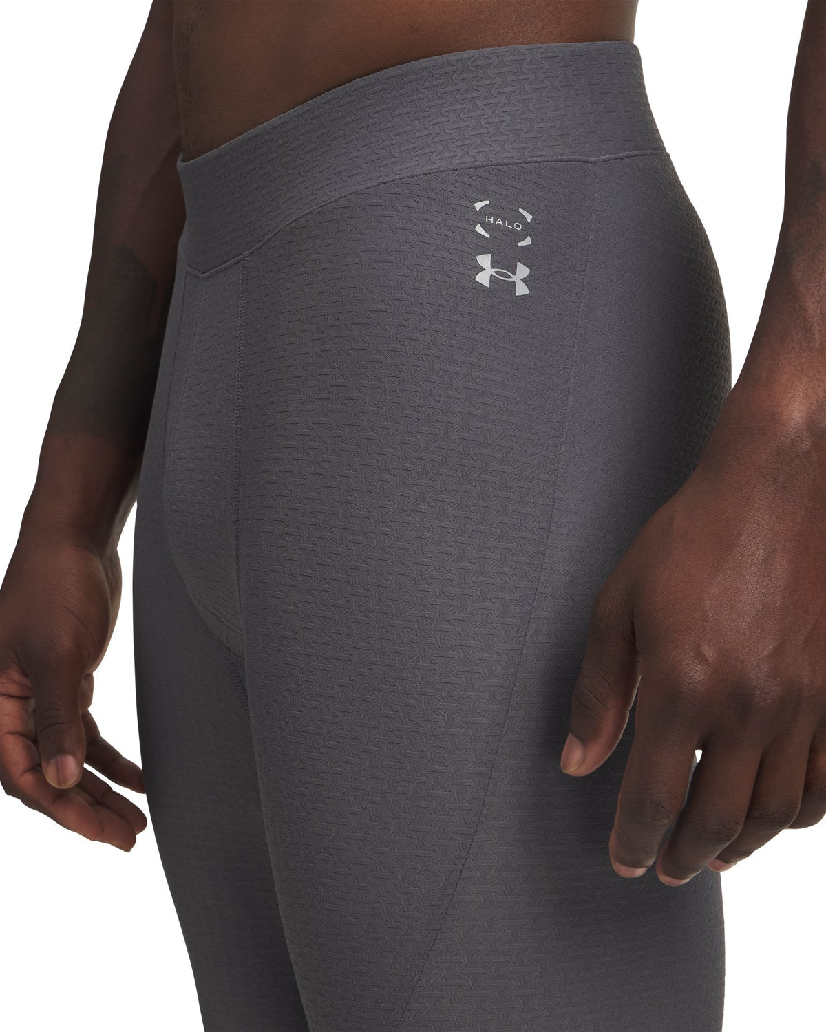 UA HB Bonded Auxetic Men's Leggings - Gray