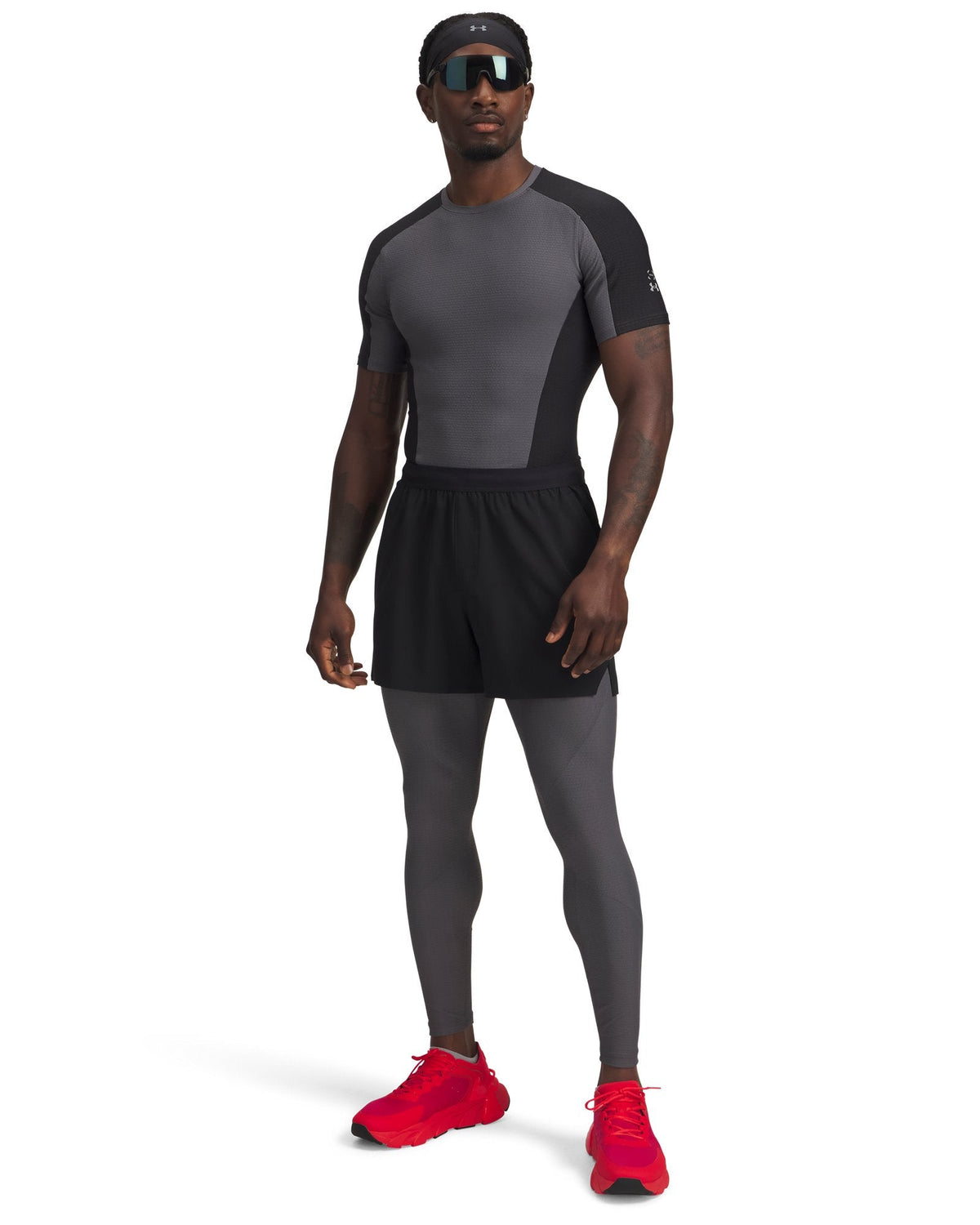 UA HB Bonded Auxetic Men's Leggings - Gray
