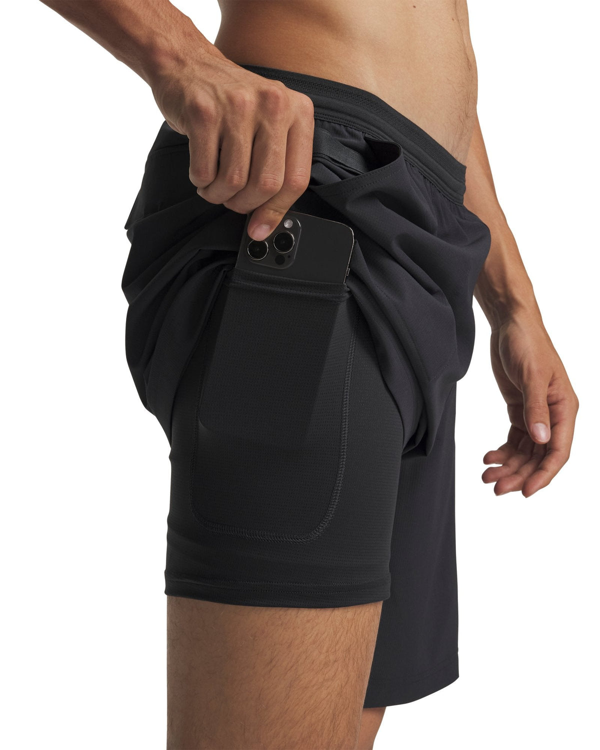 UA Outdoor Hybrid Men's 2-in-1 Shorts - Gray