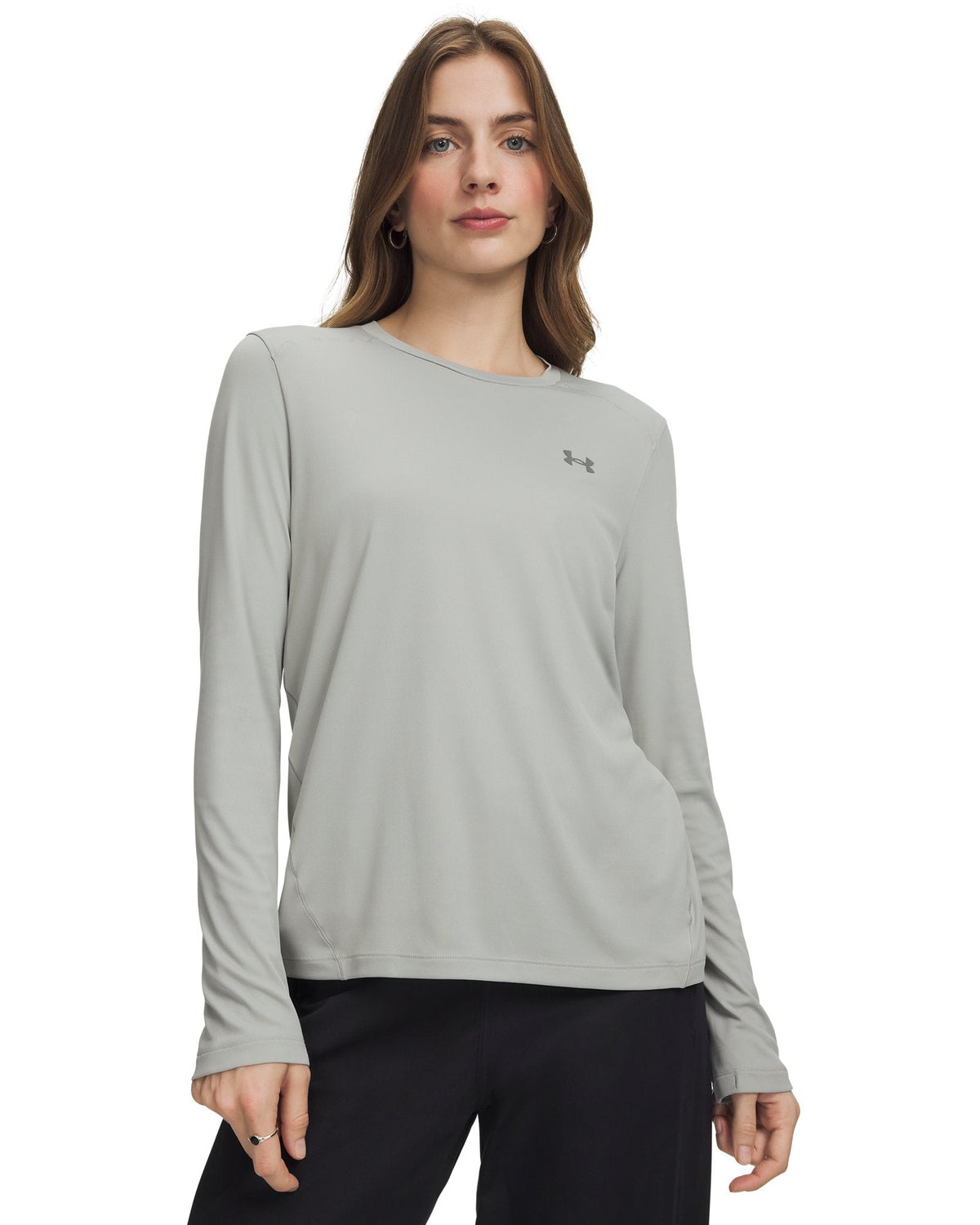 UA Explor UPF Women's Long Sleeve Crew - Gray