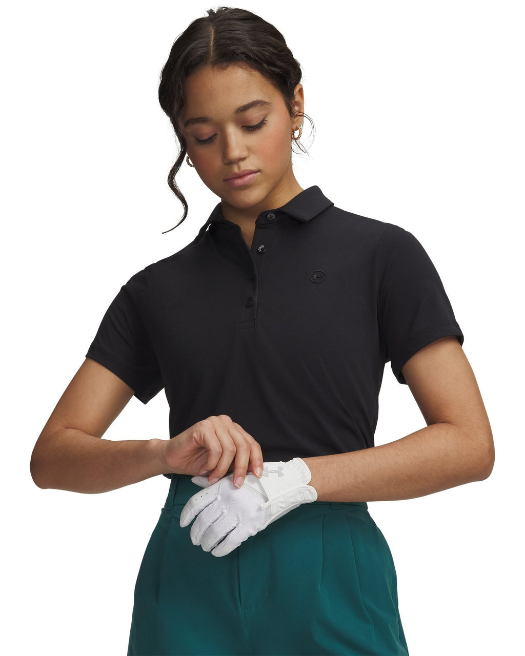UA ArmourDry Women's Short Sleeve Polo - Black