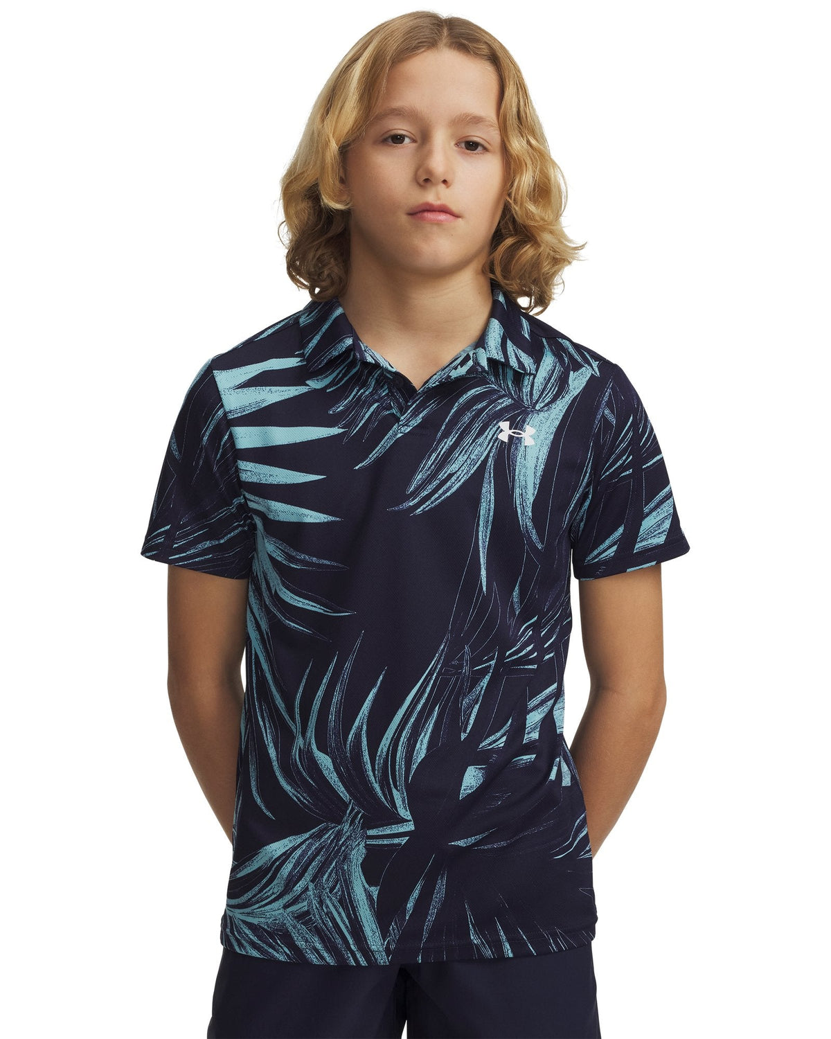 UA Matchplay Printed Boys' Polo - Blue