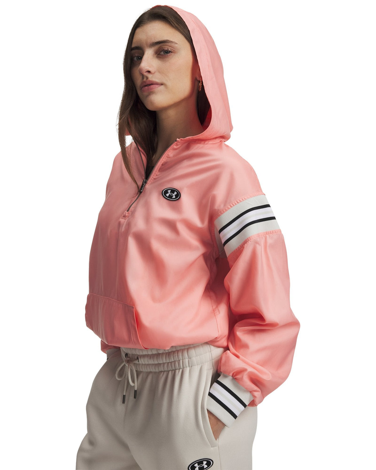 UA Icon Woven Heritage Women's ¼ Zip - Pink