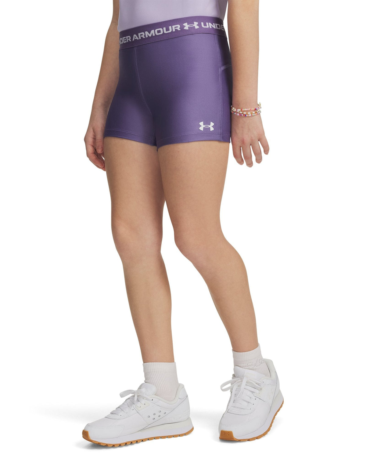 HeatGear® Shorty Girls' Shorts - Purple