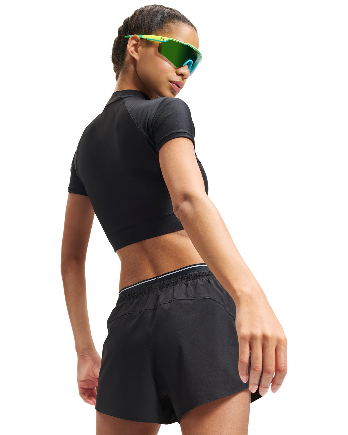HeatGear® Women's Crop Mock Short Sleeve - Black
