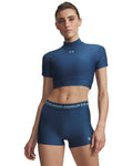 HeatGear® Women's Crop Mock Short Sleeve - Blue