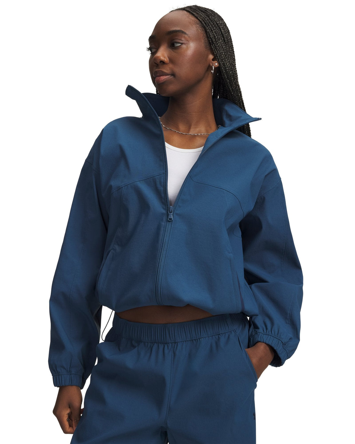 UA Unstoppable Woven Women's Full Zip - Blue