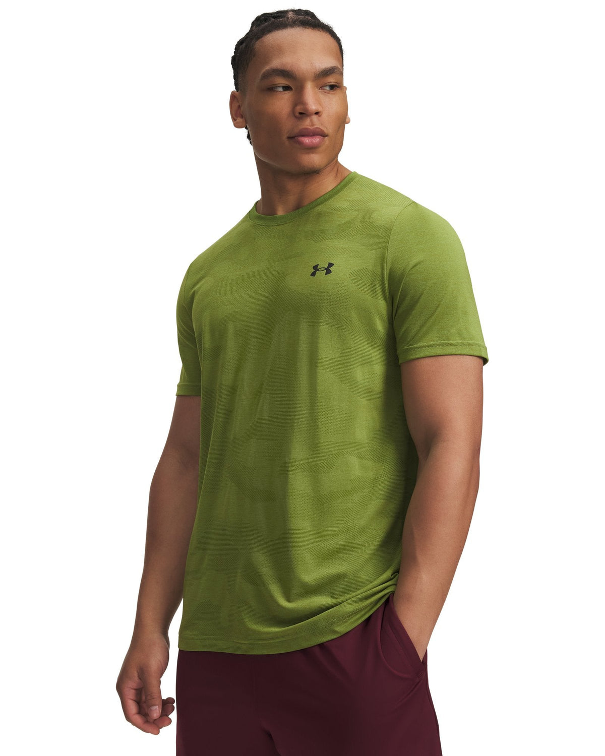 UA Vanish Elite Seamless Camo Men's Short Sleeve - Green