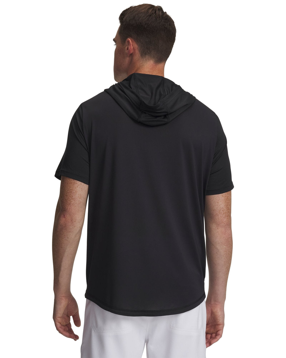 UA Utility Lightweight Men's Short Sleeve Hoodie - Black