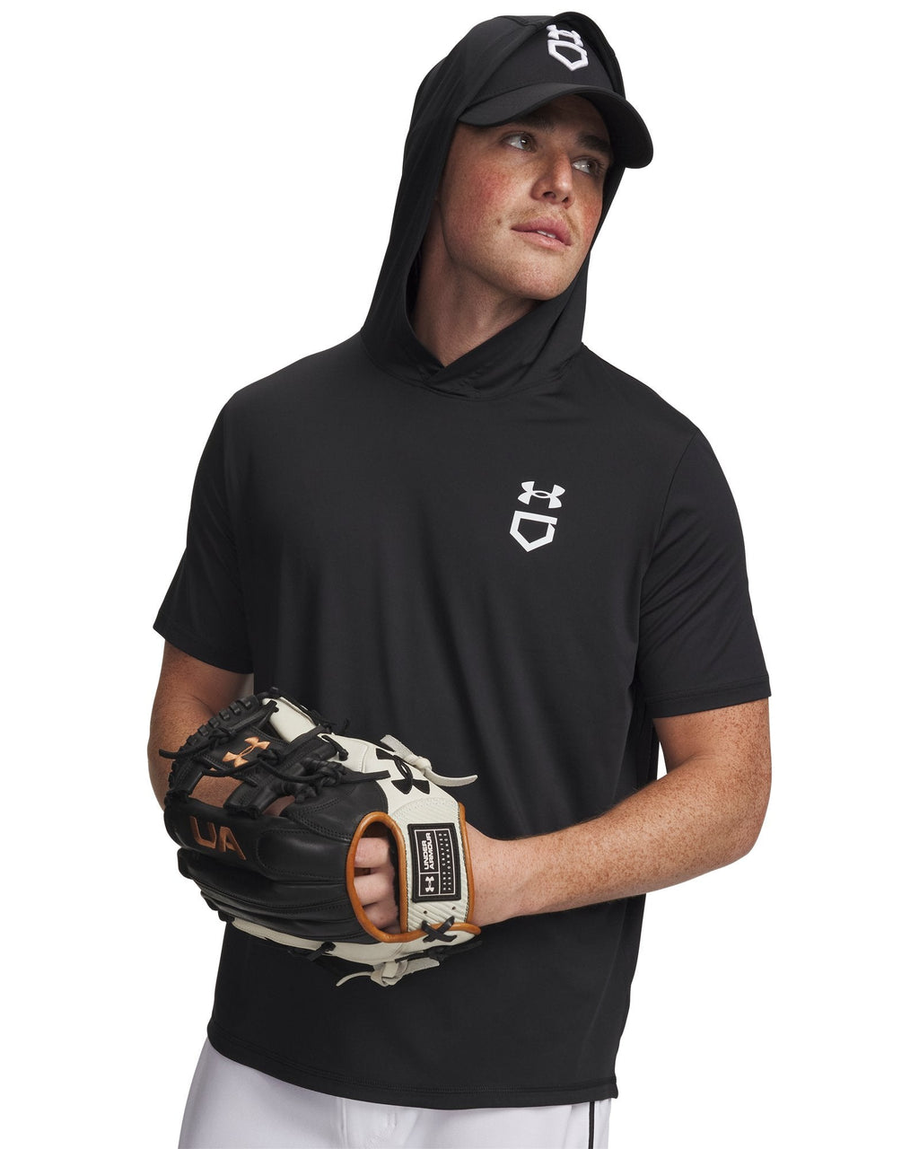 UA Utility Lightweight Men's Short Sleeve Hoodie - Black