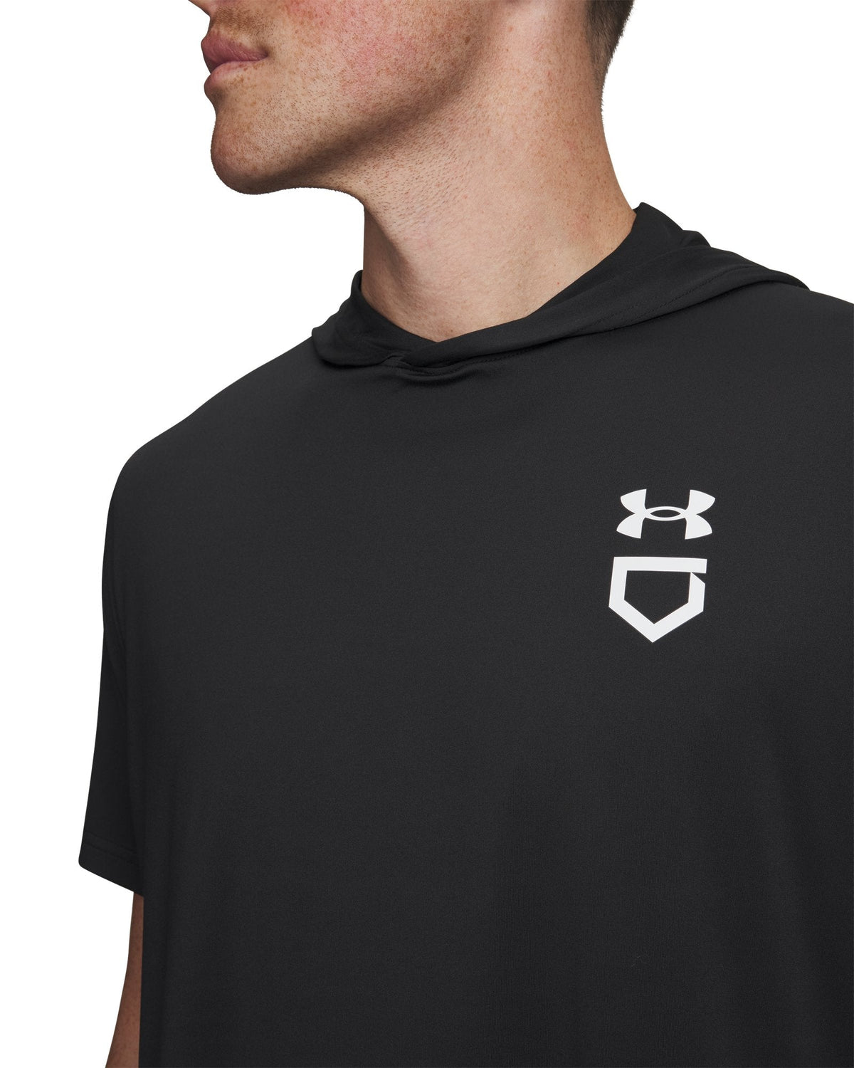 UA Utility Lightweight Men's Short Sleeve Hoodie - Black