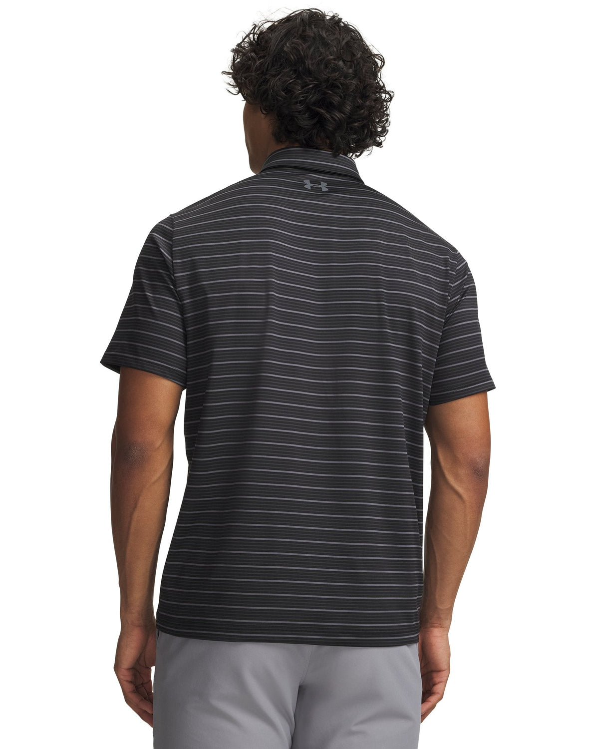 UA Matchplay Stripe Men's Polo - Black