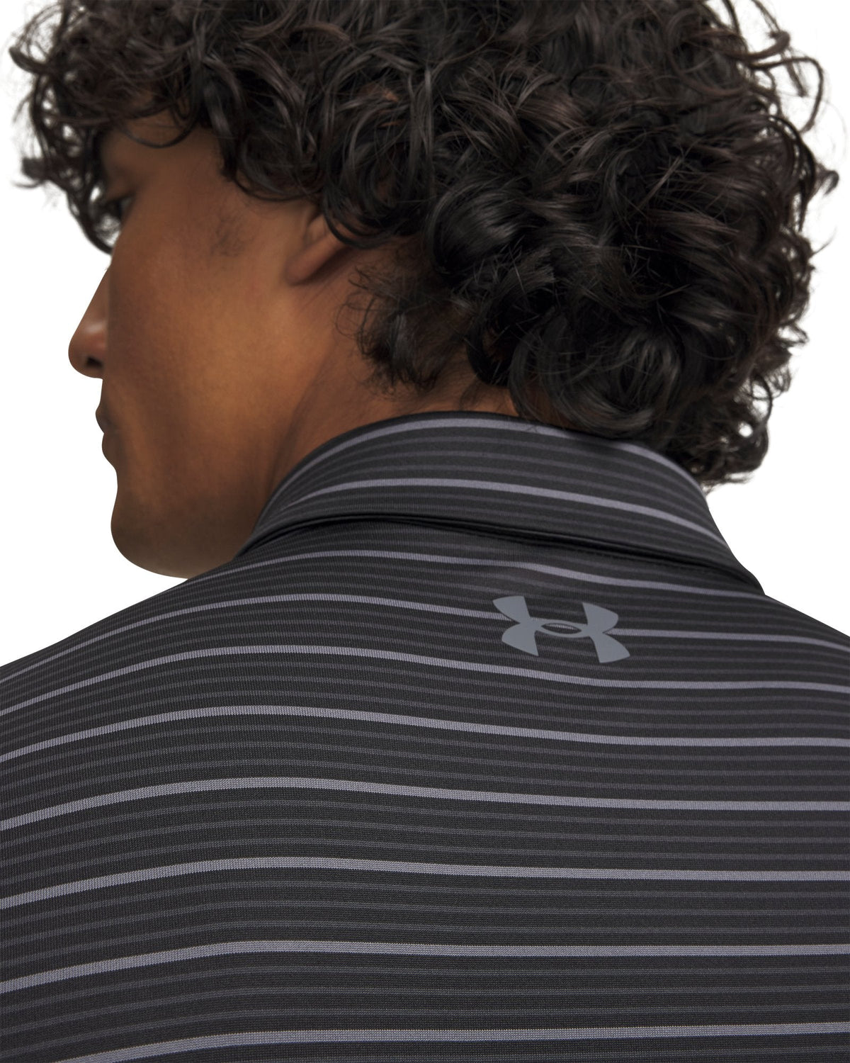 UA Matchplay Stripe Men's Polo - Black