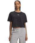 UA Rival Boxy Wash Women's T-Shirt - Black