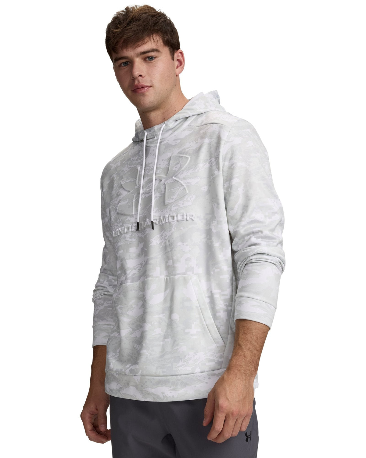 Armour Fleece® Camo Emboss Men's Hoodie - White