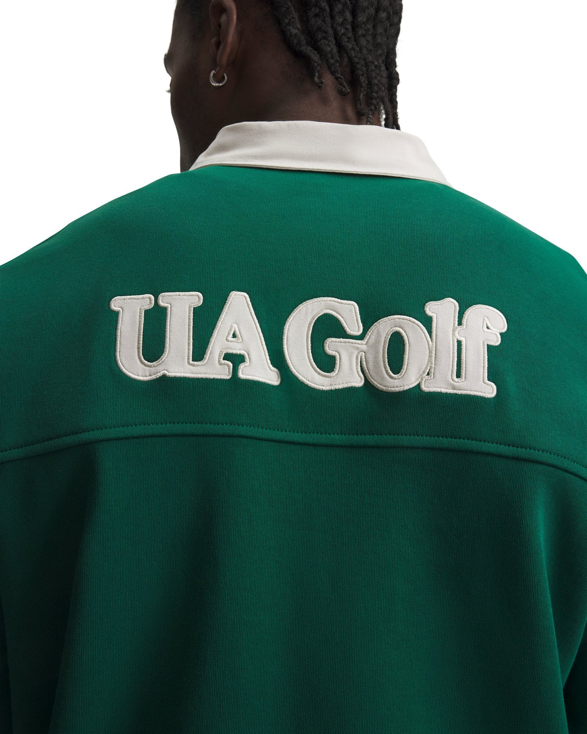 UA Drive Amp Men's Long Sleeve Polo - Green